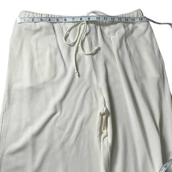 Revolve Lanston Porter Wide Leg Sweatpant Off White Size Large Drawstring Waist - Picture 6 of 10